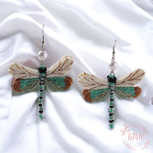 Load image into Gallery viewer, Woolen Dragonfly Earrings
