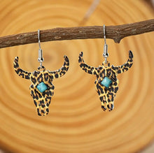 Load image into Gallery viewer, Retro Boho Bull Head Earrings
