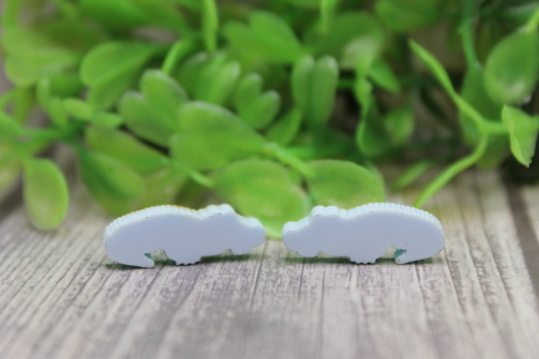 Blue Alligators Earrings