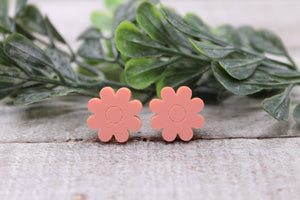Coral Flowers Earrings